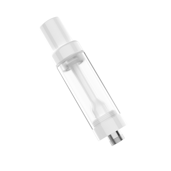 EVOLV 2.0ml Full Ceramic Core/ Glass Body Press-on Vaporizer Cartridge | White (HC Compliant)