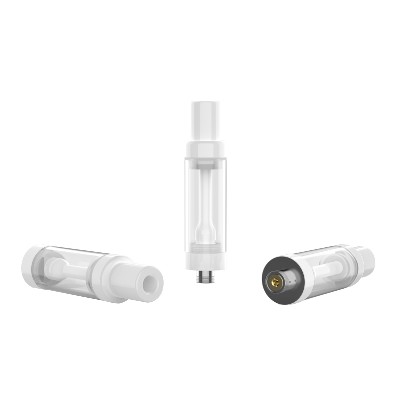 EVOLV 2.0ml Full Ceramic Core/ Glass Body Press-on Vaporizer Cartridge | White (HC Compliant)