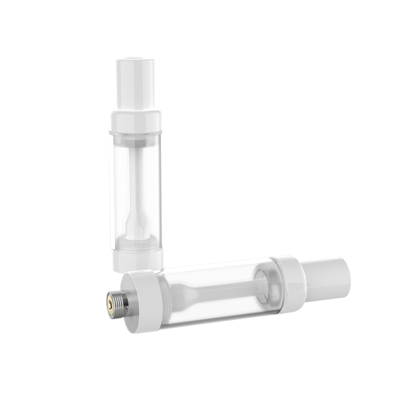 EVOLV 2.0ml Full Ceramic Core/ Glass Body Press-on Vaporizer Cartridge | White (HC Compliant)