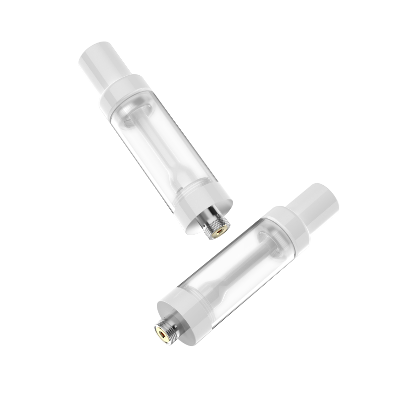 EVOLV 2.0ml Full Ceramic Core/ Glass Body Press-on Vaporizer Cartridge | White (HC Compliant)