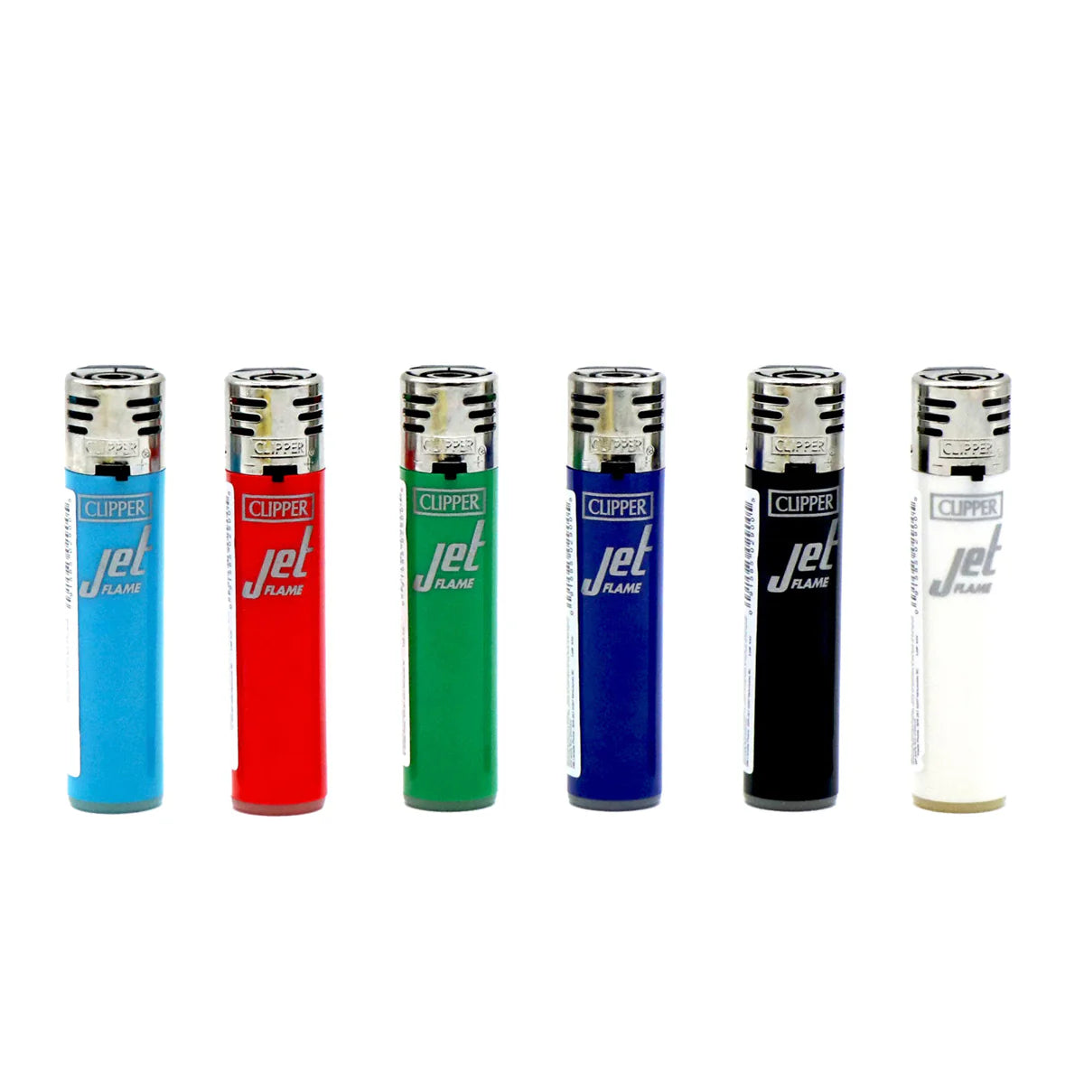 Clipper | Jet Flame Lighter | Reusable | 48 Pack Tray | Multiple Colours