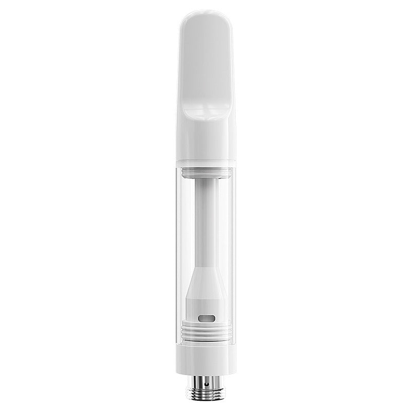 EVOLV Full Ceramic Core/ Glass Body Press-on Vaporizer Cartridge | White (HC Compliant)