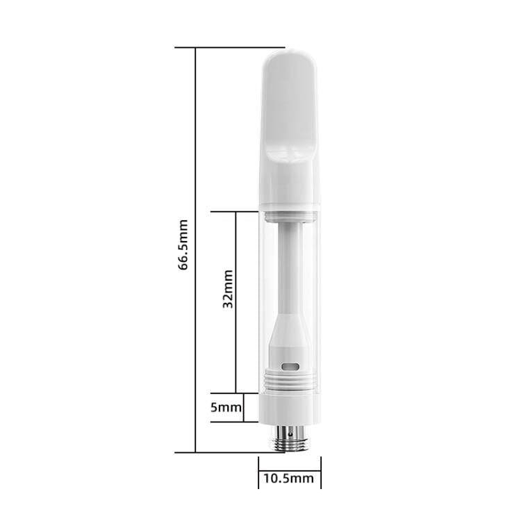 EVOLV Full Ceramic Core/ Glass Body Press-on Vaporizer Cartridge | White (HC Compliant)