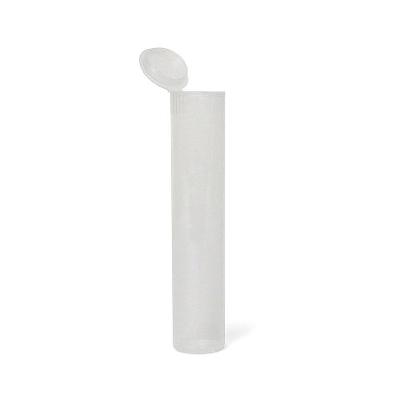 King Size Pop Top Transparent Plastic Pre-roll Tubes, 116mm