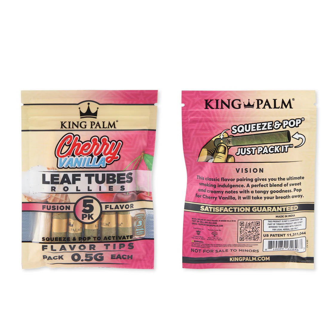 King Palm Wraps | Rollie Size Pre-Rolled Cones | Cherry Vanilla