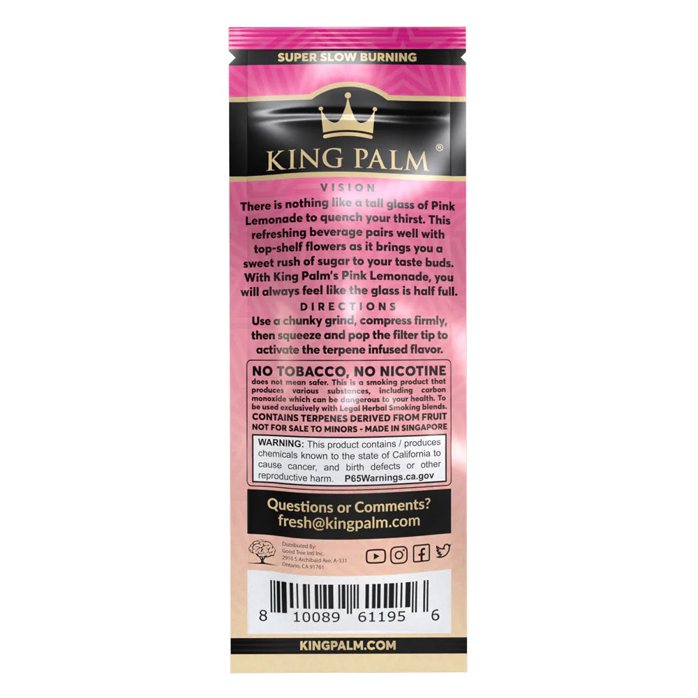 King Palm Wraps | Mini Pre-Rolled Cones | Pink Lemonade