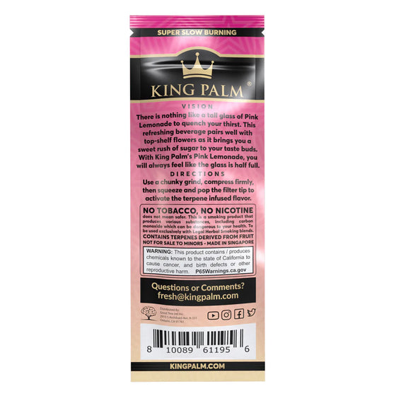 King Palm Wraps | Mini Pre-Rolled Cones | Pink Lemonade