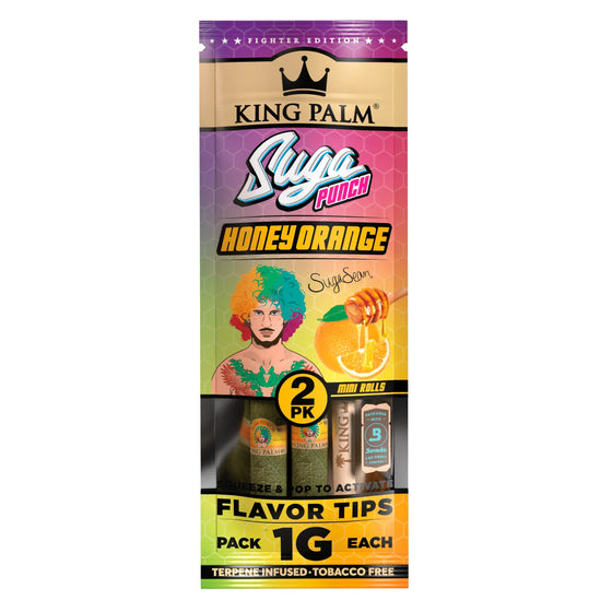 King Palm Wraps | Mini Pre-Rolled Cones | Suga Punch Honey Orange