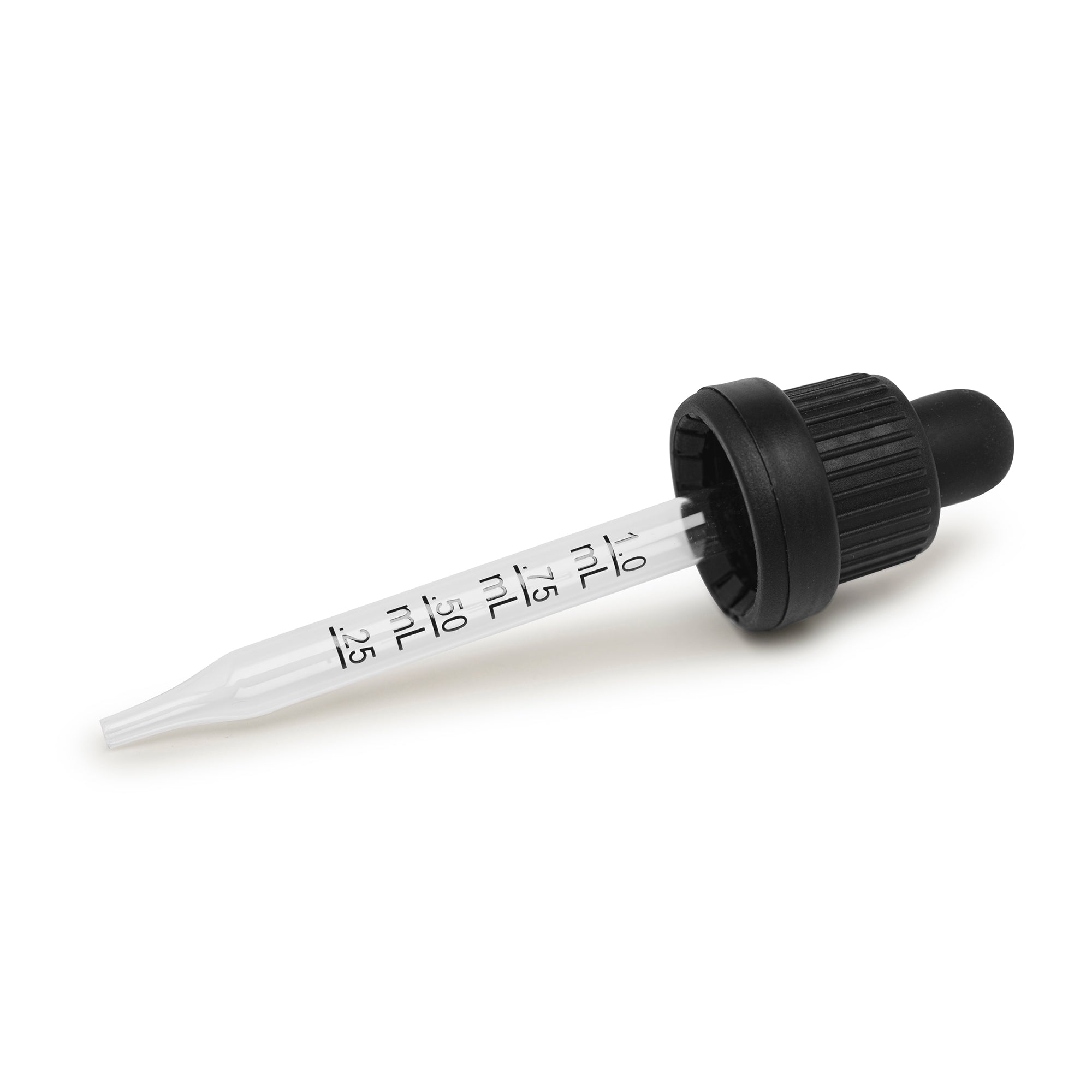 30ml Glass Dropper Bottles w/Measurements & Tamper Proof Lid | Amber Bottle & Black Cap