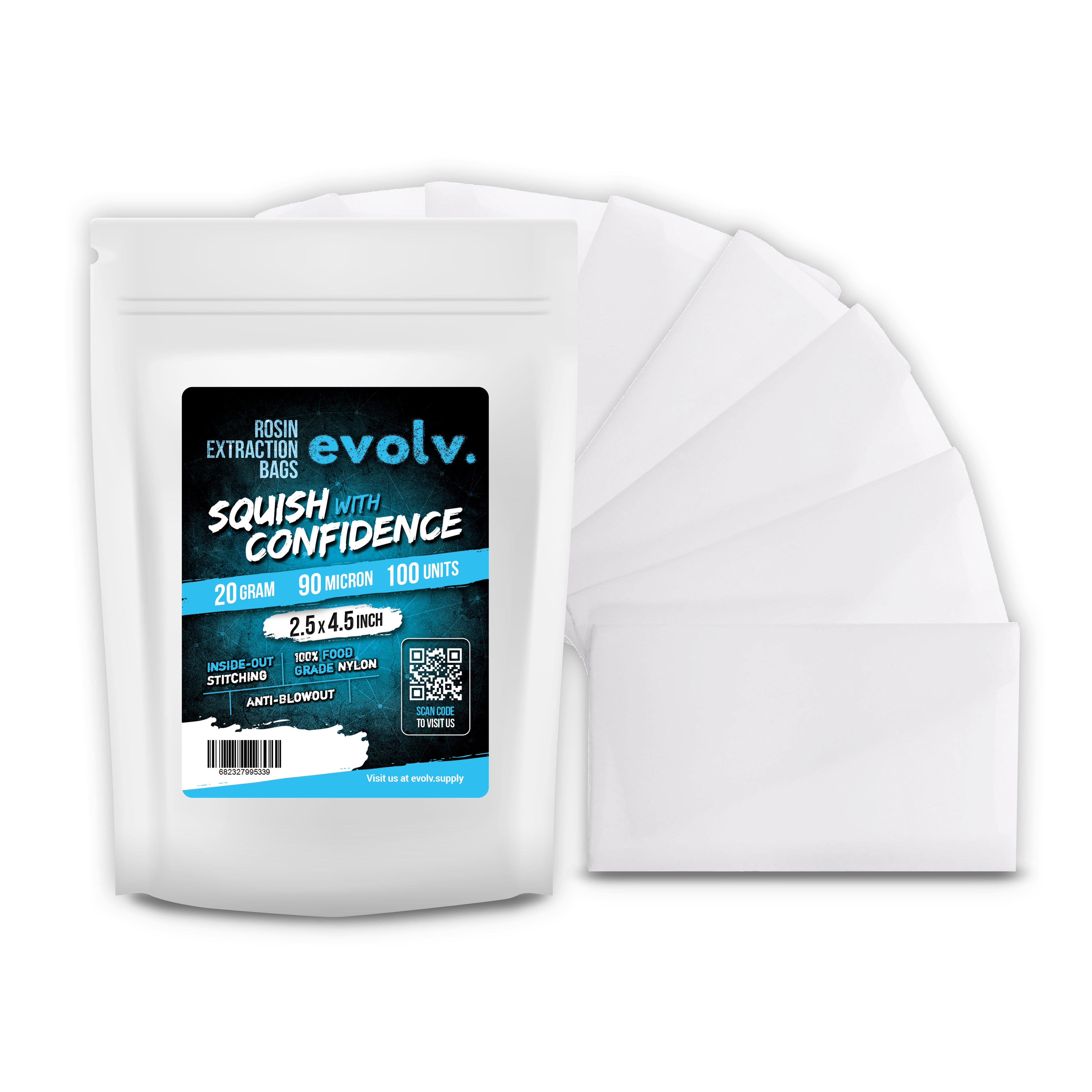 EVOLV Rosin Press Bags - 2.5" x 4.5" - 90u Micron