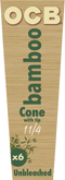 OCB Bamboo 1 1/4 Pre-Rolled Cones | 6 pack