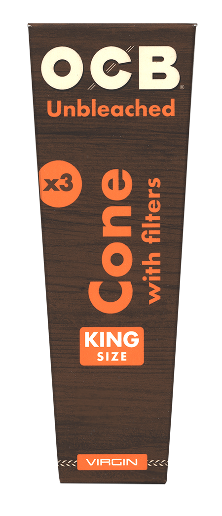 OCB Virgin Unbleached King Size Pre-Rolled Cones | 3 pack