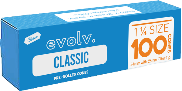 EVOLV Classic Brown Pre-Rolled Cones 1 1/4 - 100/Pack