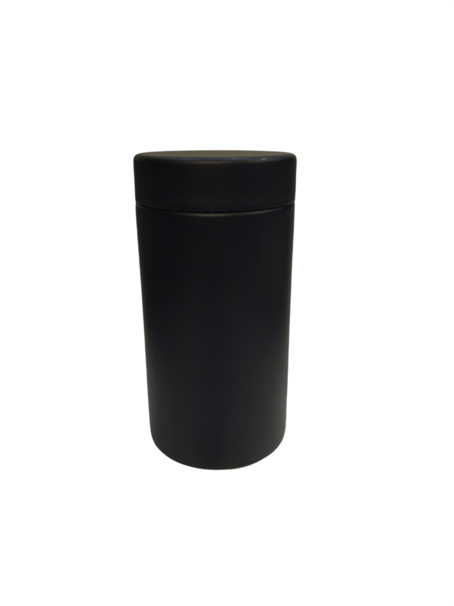 10 oz Child Resistant Glass Jar | Matte Black Jar with Black Plastic Screw Lid | MJ Supply