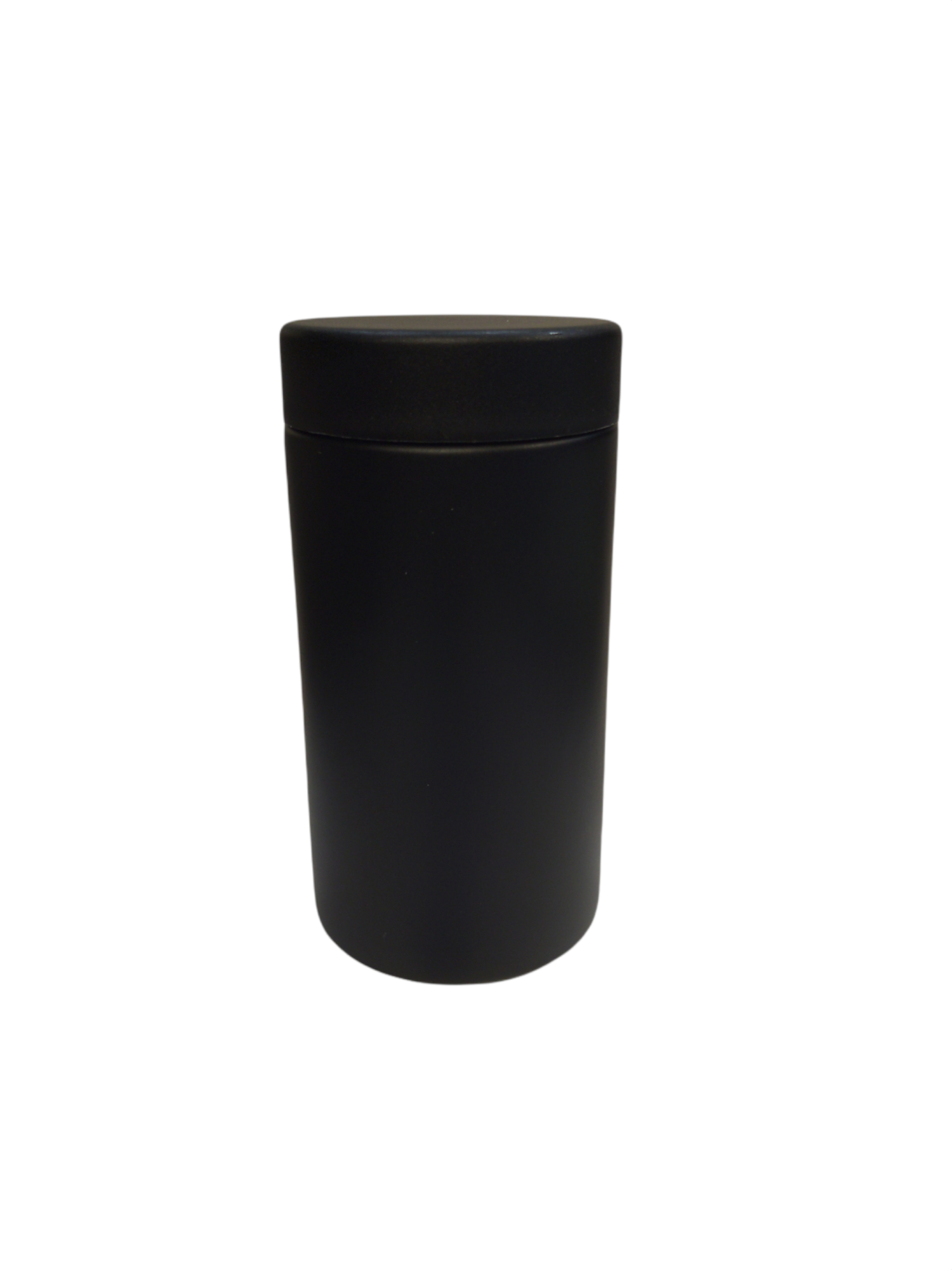 18 oz Child Resistant Glass Jar | Matte Black Jar w/ Black Plastic Screw Lid