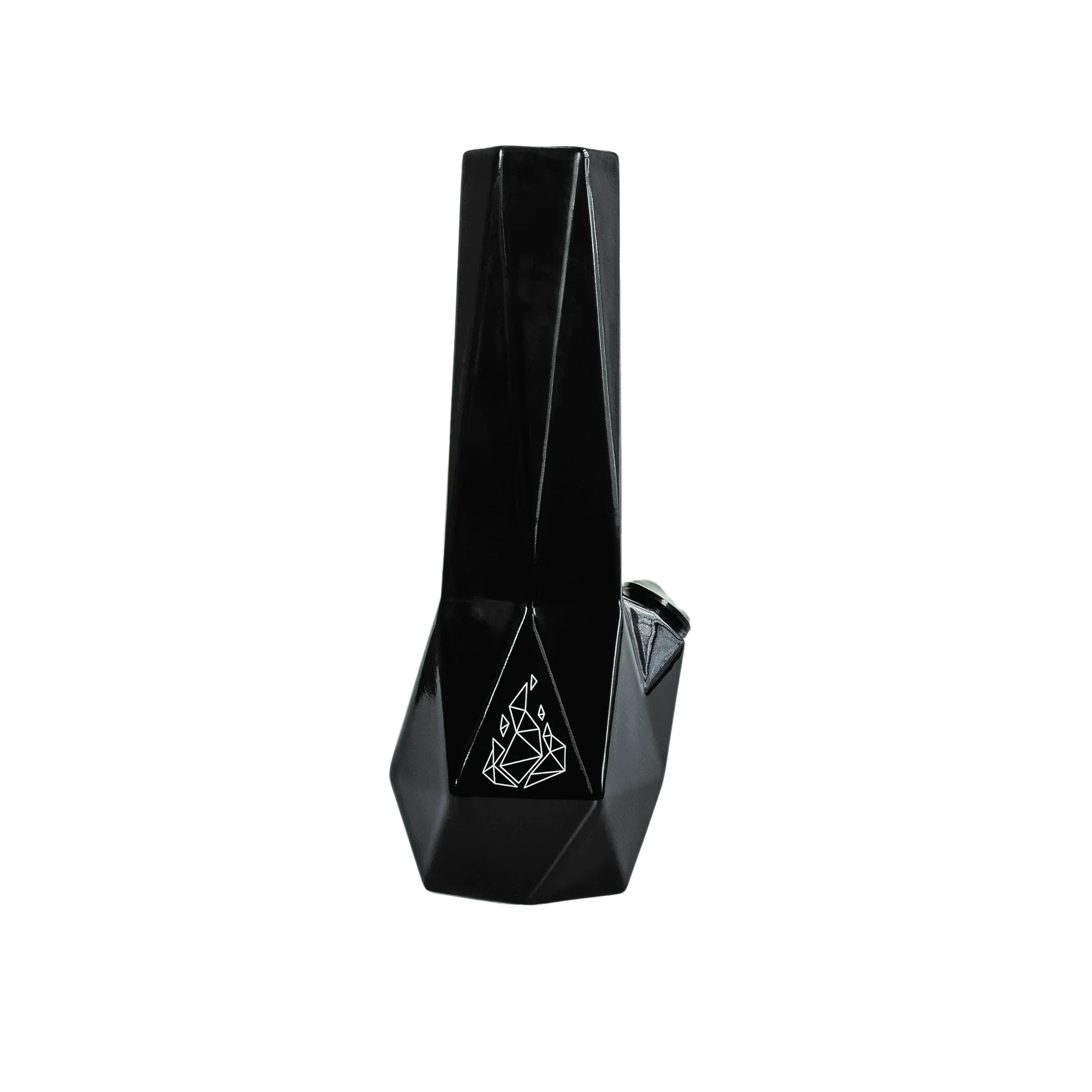 9.5" Ceramic Hexagon Tube Bong | BRNT | Black
