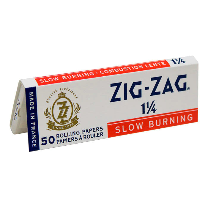 Zig Zag White Slow Burning Rolling Papers | Size: 1 1/4