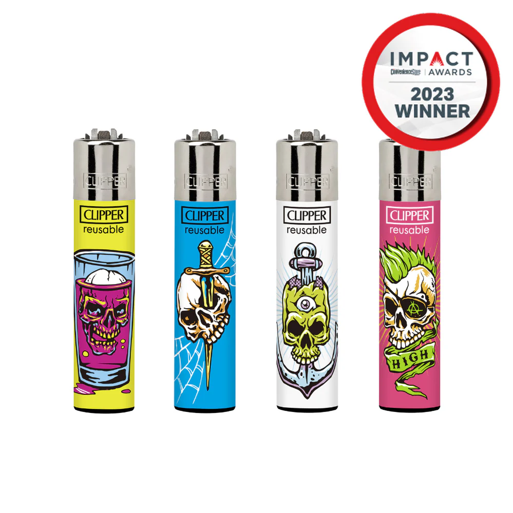 Clipper | Classic Large Lighter | Reusable | Bone Portraits