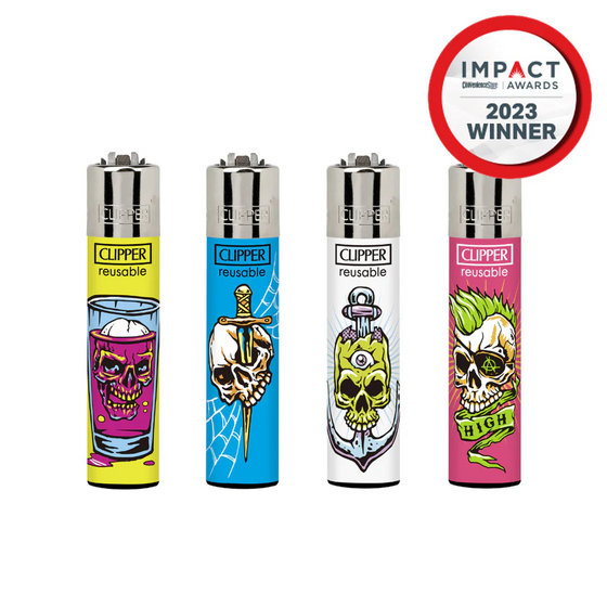 Clipper | Classic Large Lighter | Reusable | Bone Portraits