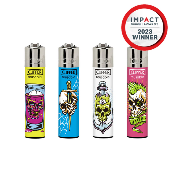 Clipper | Classic Large Lighter | Reusable | Bone Portraits