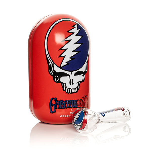 GEAR x Grateful Dead | 4.5" Steal Your Face Spoon Hand Pipe | w/ Collectible Tin