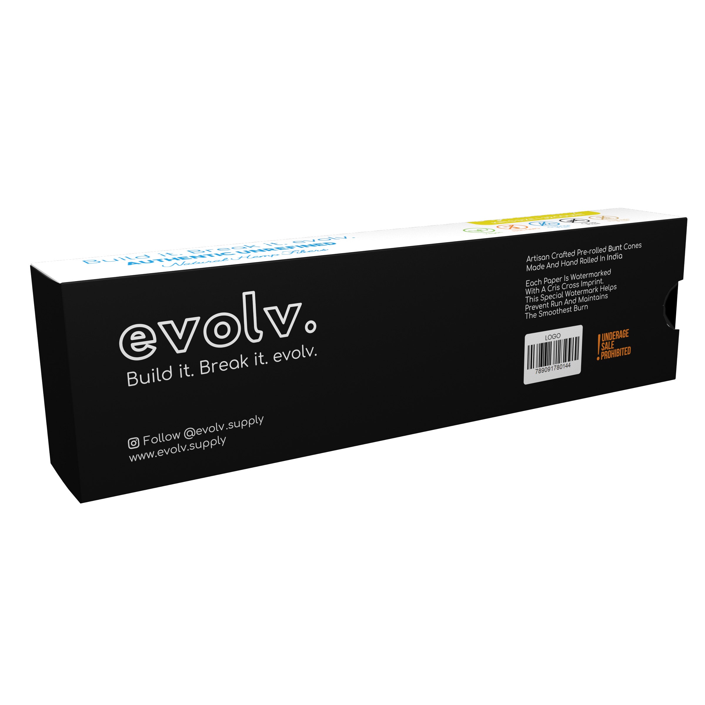 Evolv Pre-Rolled Blunt Cones | King Size: 109mm/ 26mm | 32/Pack