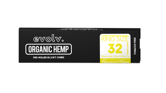 Evolv Pre-Rolled Blunt Cones | King Size: 109mm/ 26mm | 32/Pack