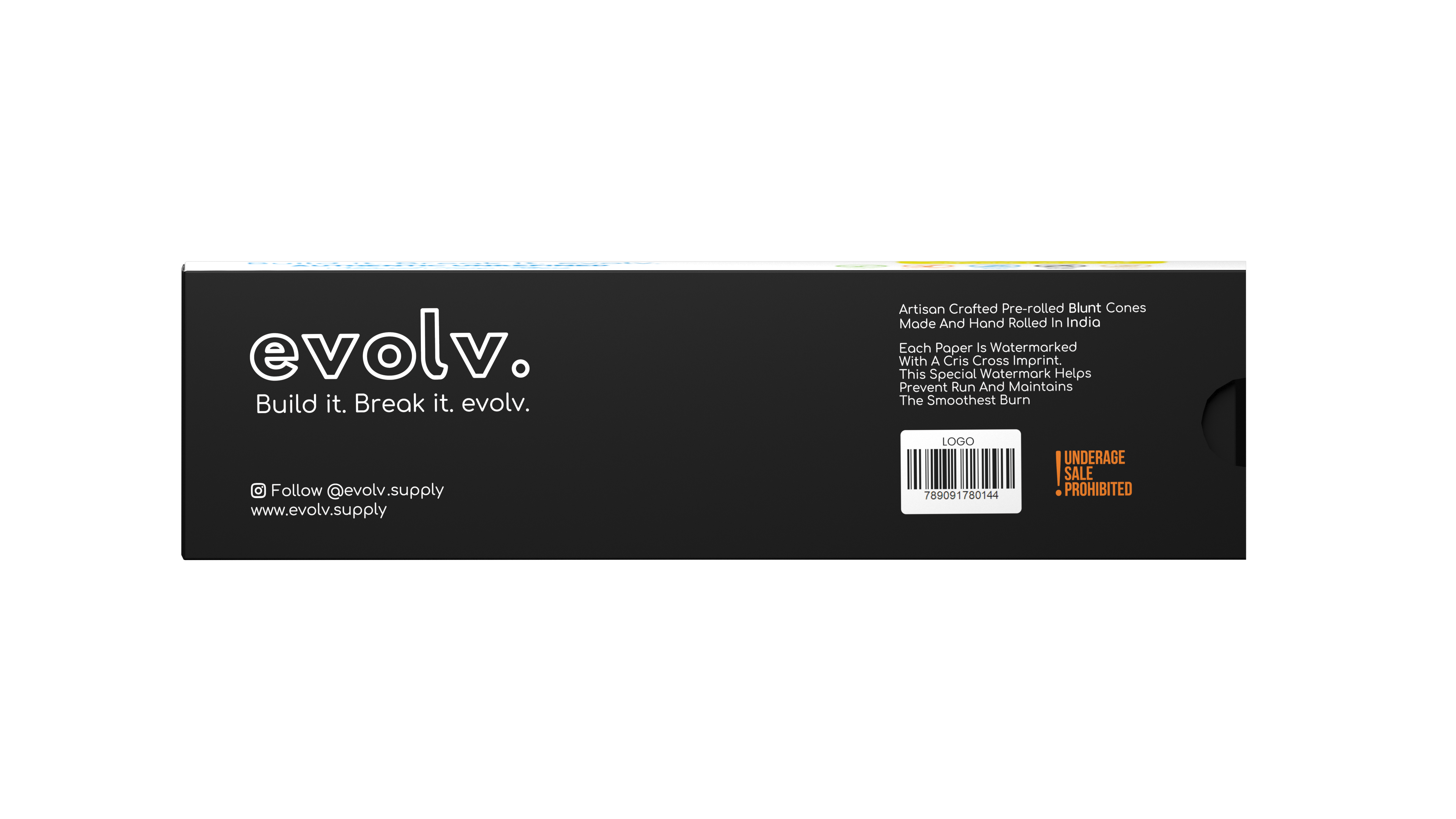 Evolv Pre-Rolled Blunt Cones | King Size: 109mm/ 26mm | 32/Pack