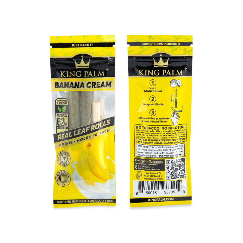 King Palm Wraps | Mini Pre-Rolled Cones | Banana Cream