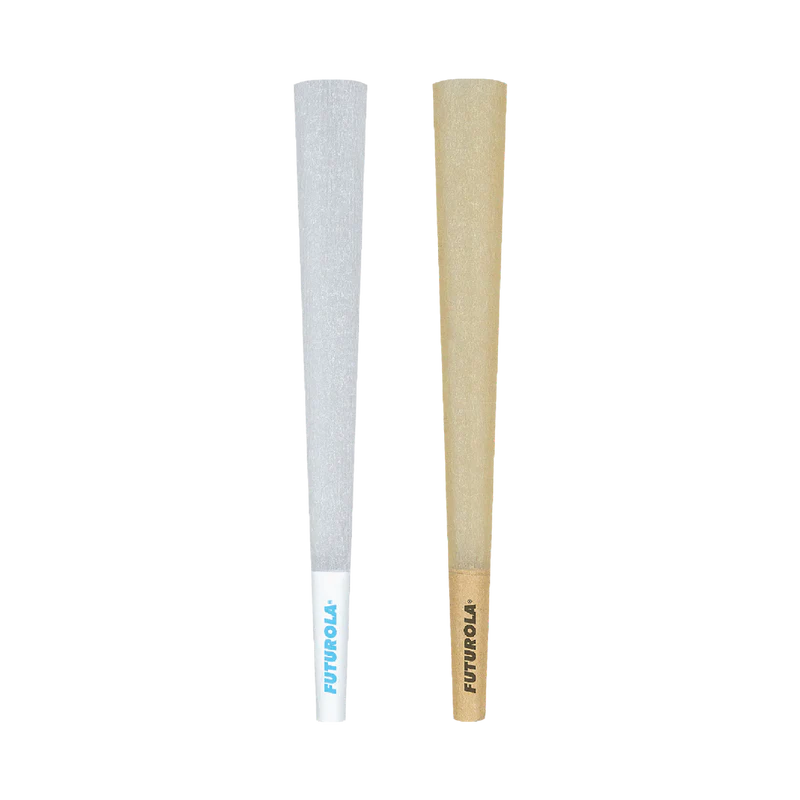 Futurola Classic White Pre-Rolled Cones | King Size: 109mm/ 26mm | Standard | 800/Pack | No Logo Tip