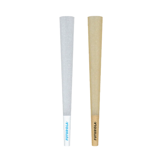 Futurola Classic White Pre-Rolled Cones | King Size: 109mm/ 26mm | Standard | 800/Pack | No Logo Tip