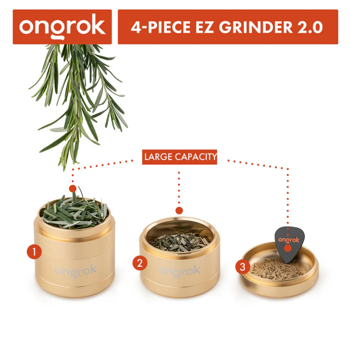 Ongrok EZ Grinder | 4pc | Multiple Colours