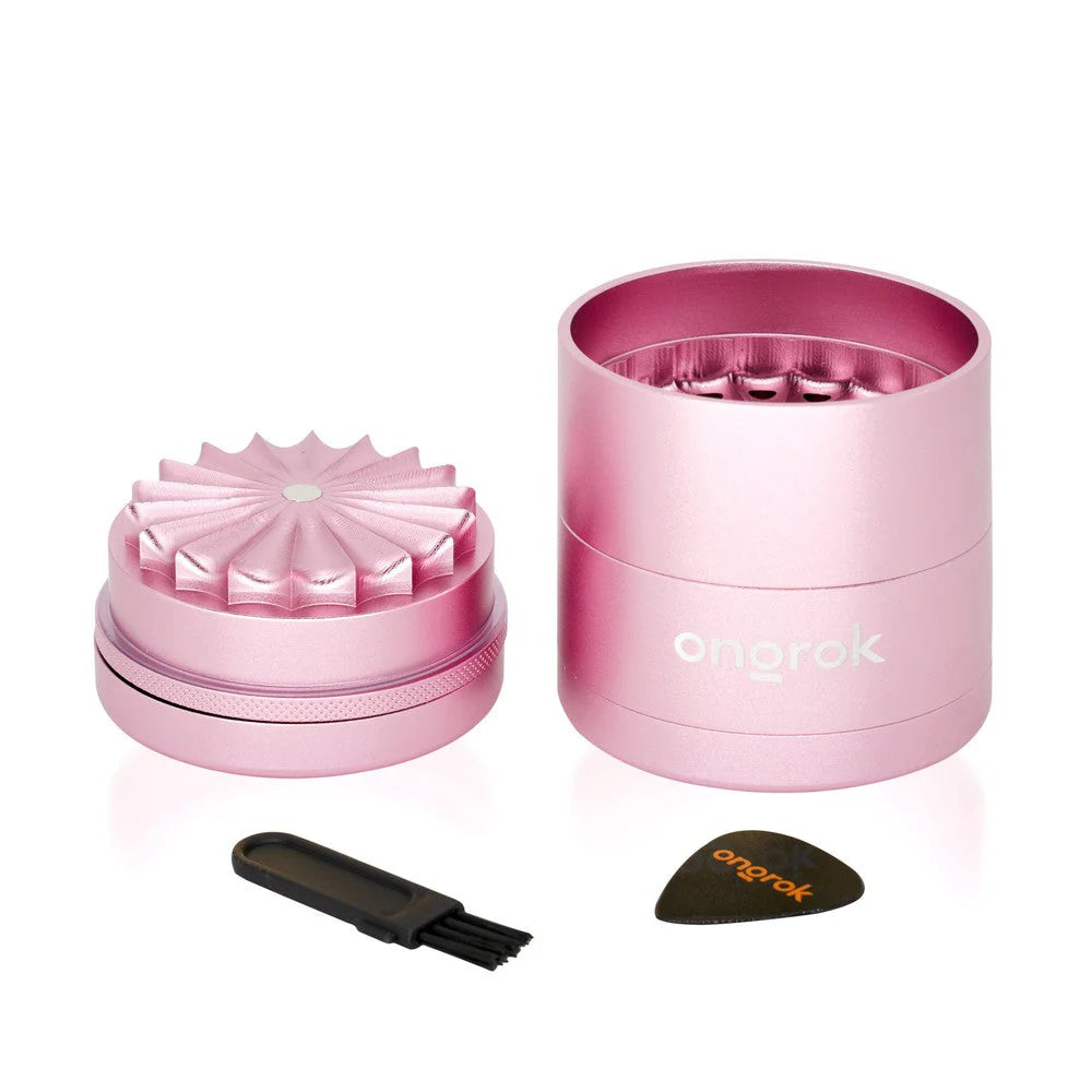 Ongrok Flower Petal Toothless Grinder w/ Storage | 5pc | Multiple Colours