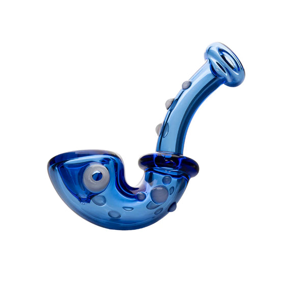 4" Knobby Sherlock Hand Pipe | Red Eye Glass | Multiple Variations