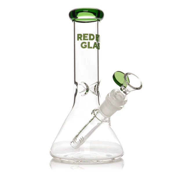 8" Beaker Base Water Pipe Bong | Red Eye Glass | Multiple Colours