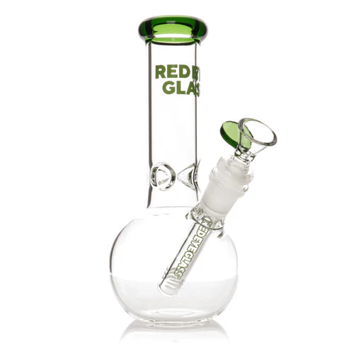 8" Bubble Base Water Pipe Bong | Red Eye Glass | Multiple Colours