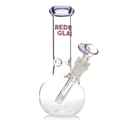8" Bubble Base Water Pipe Bong | Red Eye Glass | Multiple Colours