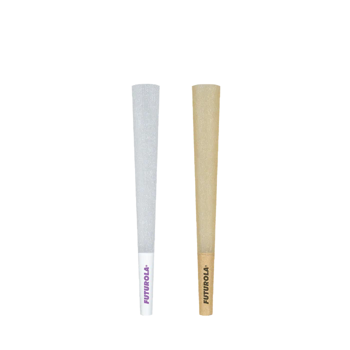 Futurola Classic White Pre-Rolled Cones | Slim Size: 98mm/ 26mm | Standard | 800/Pack | No Logo Tip