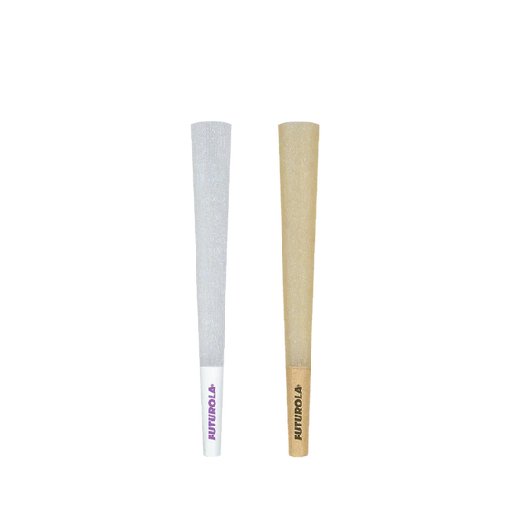 Futurola Classic White Pre-Rolled Cones | Slim Size: 98mm/ 26mm | Standard | 800/Pack | No Logo Tip