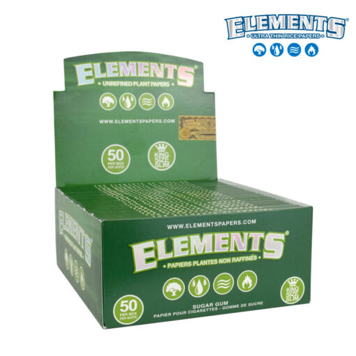 Elements Green Rolling Papers | King Size Slim