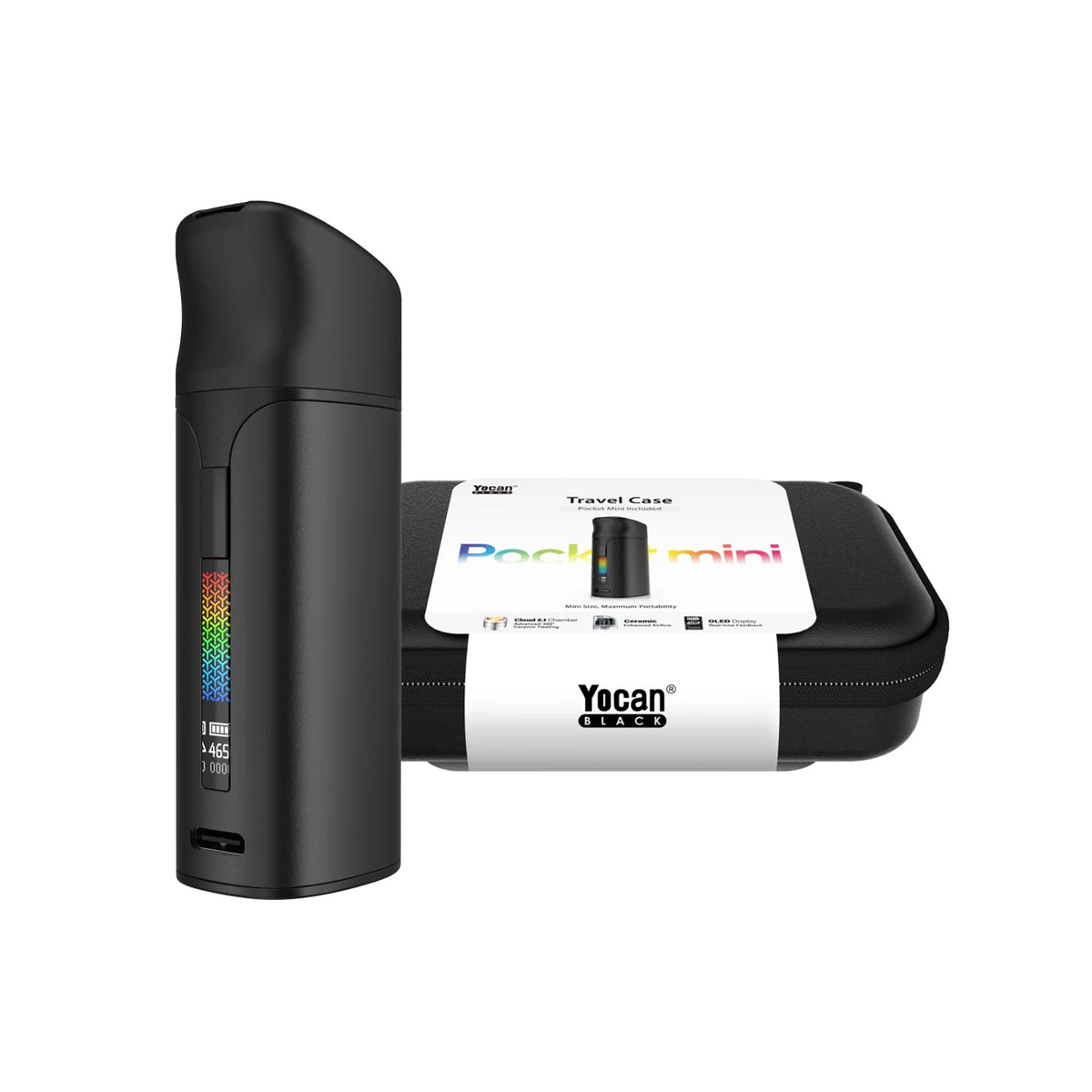 Pocket Mini Concentrate Vaporizer & Travel Case | Yocan Black | Multiple Colours