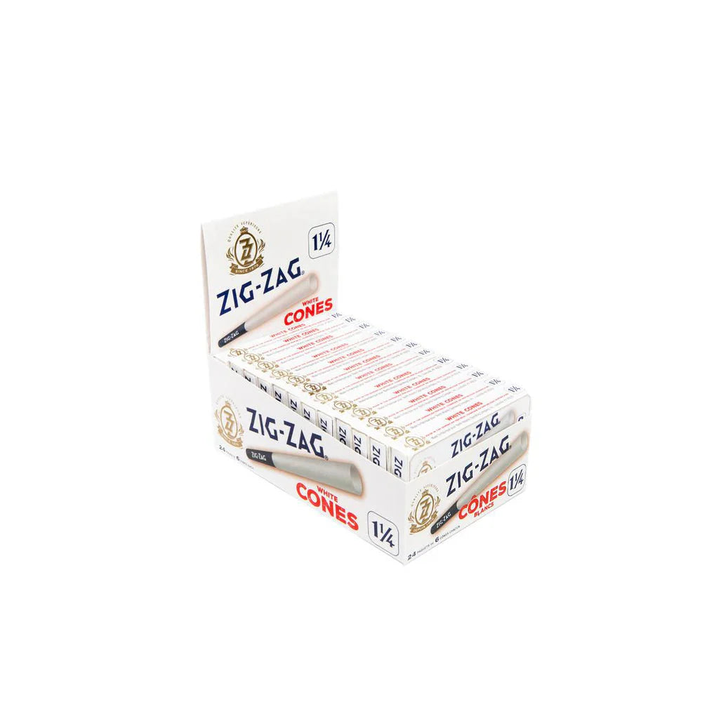 Zig Zag | Pre-Rolled White King Size Cones | 6 Pack