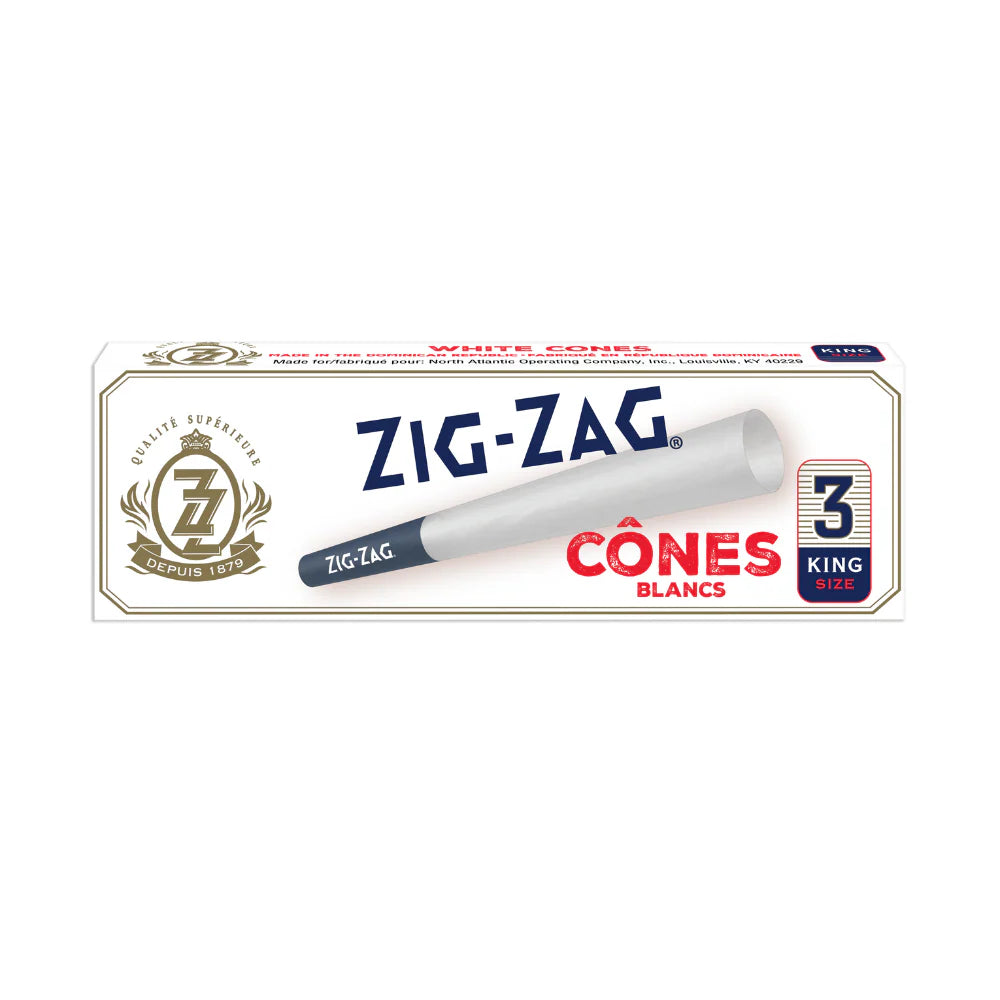 Zig Zag | Pre-Rolled White King Size Cones | 3 Pack