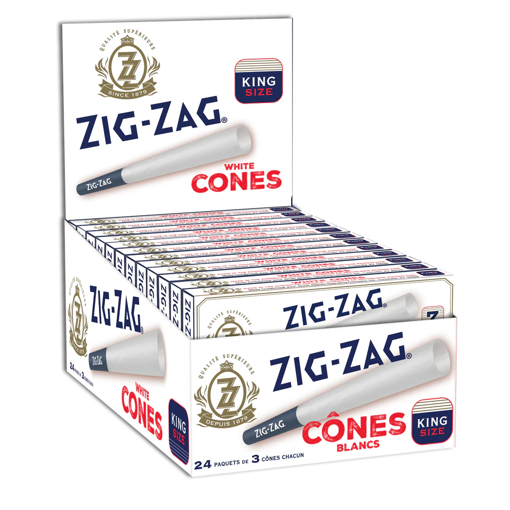 Zig Zag | Pre-Rolled White King Size Cones | 3 Pack