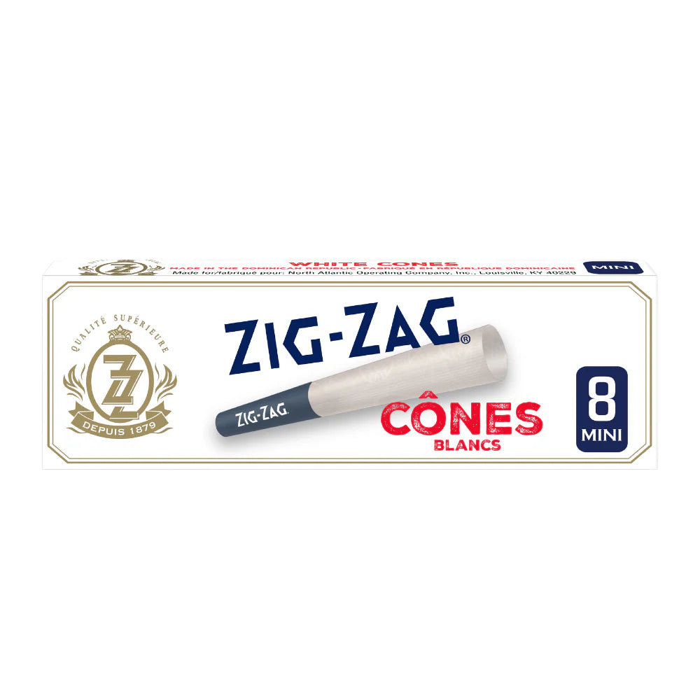 Zig Zag | Pre-Rolled White Mini Cones | 8 Pack