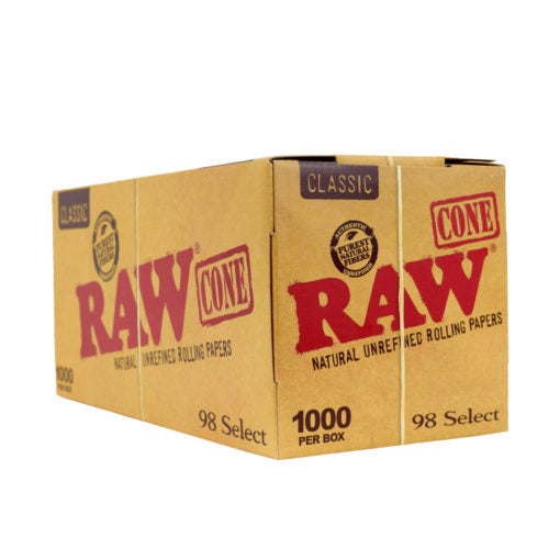 Bulk Box of RAW Classic 98 Select Pre-Rolled Cones"