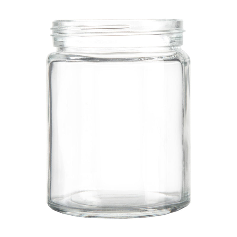 18 oz Standard Glass Jar | Black Plastic Screw Lid