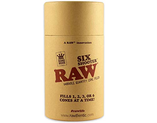 RAW Six Shooter | King Size Variable Quantity Cone Filler Device | Fills 1,2,3, or 6 Cones at a Time!