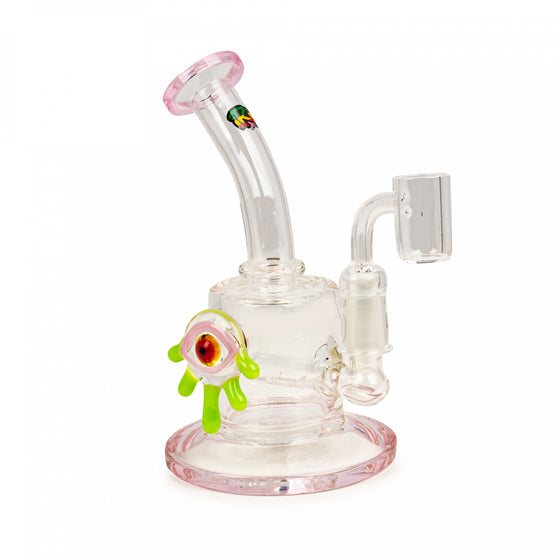6" Eyeball Concentrate Rig w/ Stemline Perc - IRIE - Clear