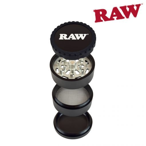 Durable RAW Life Herb Grinder in Black